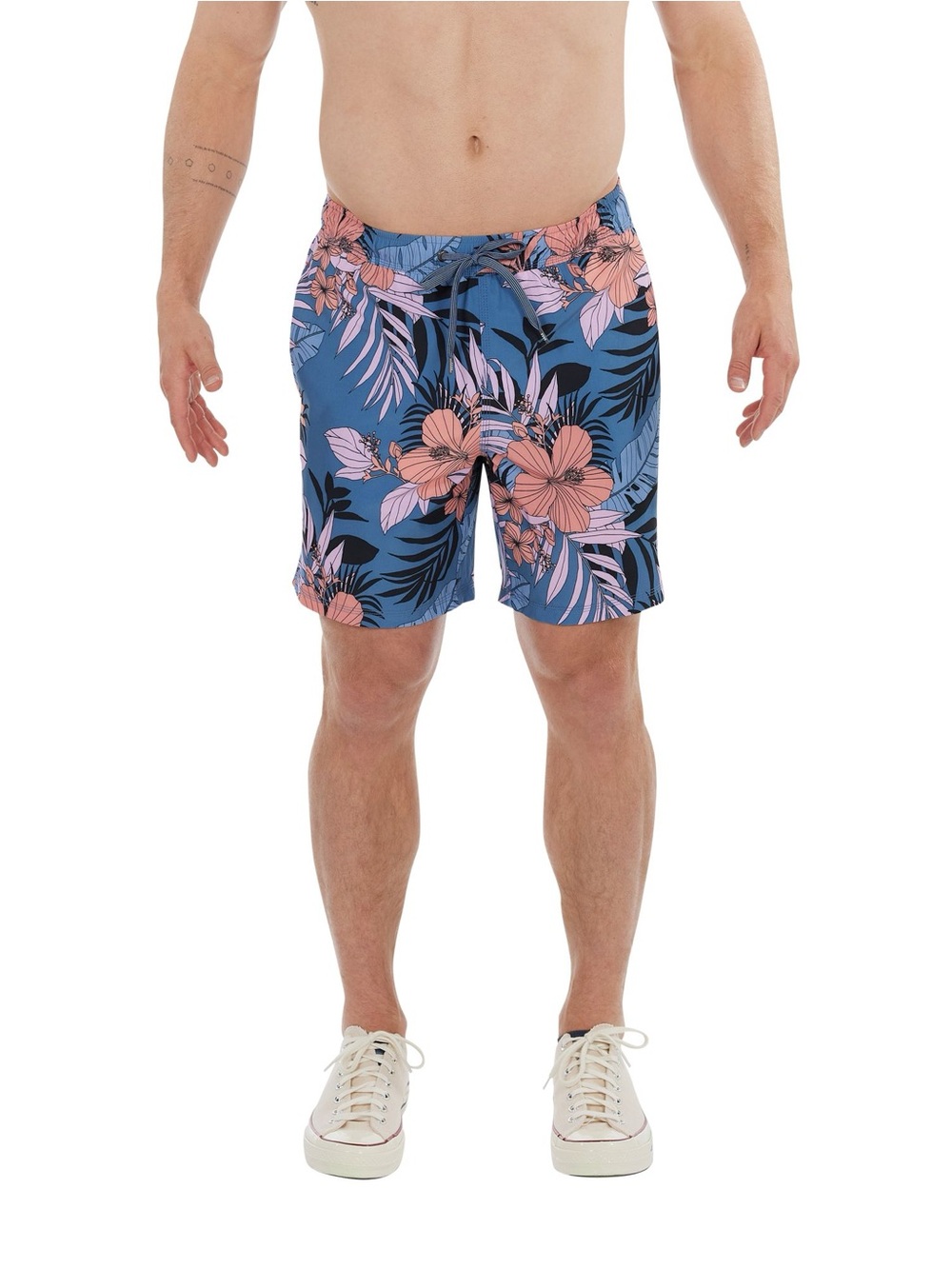 SAXX | Oh Buoy 7-in Volley Swim Shorts | Hibiscus Jungle/Blue | Medium